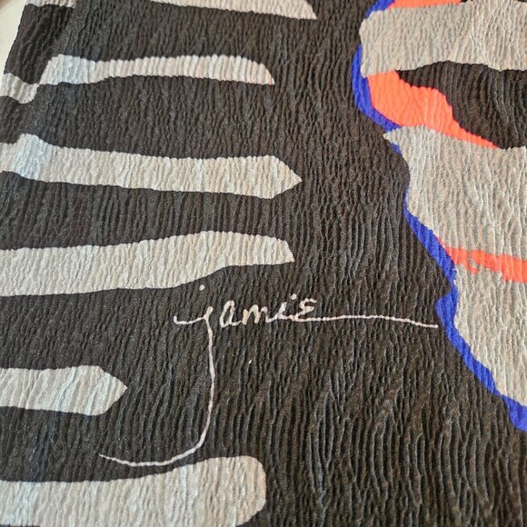 Jamie Sadock Zebra Crinkle Print Top Size XL Black Gray Golf Tennis - Picture 7 of 10